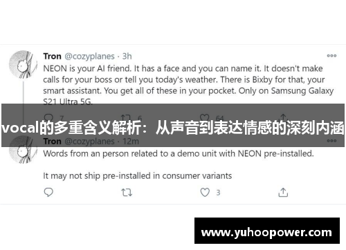 vocal的多重含义解析:从声音到表达情感的深刻内涵 vocal的多重含义解析:从声音到表达情感的深刻内涵